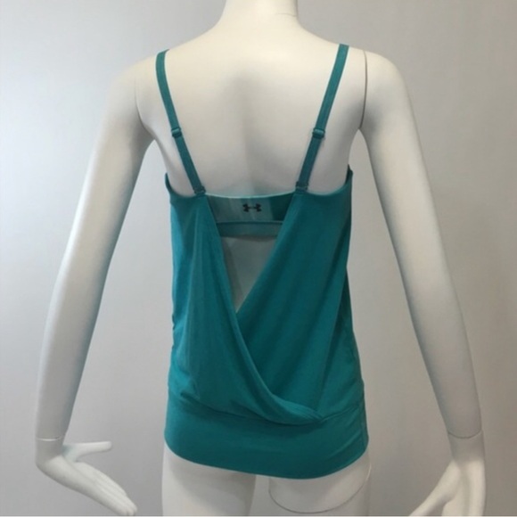 Women’s Under Armour Open Back Shelf Bra Fitness Sports Cami Tank Top - Size S - Picture 9 of 10